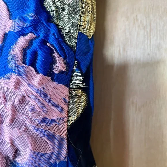 Mark + James Badgley Mischka Metallic Floral Jacquard Fit & Flare Dress - Picture 10 of 15